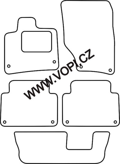 Autokoberce Audi Q7 7 míst 2006 - 05/2015 Carfit (216)